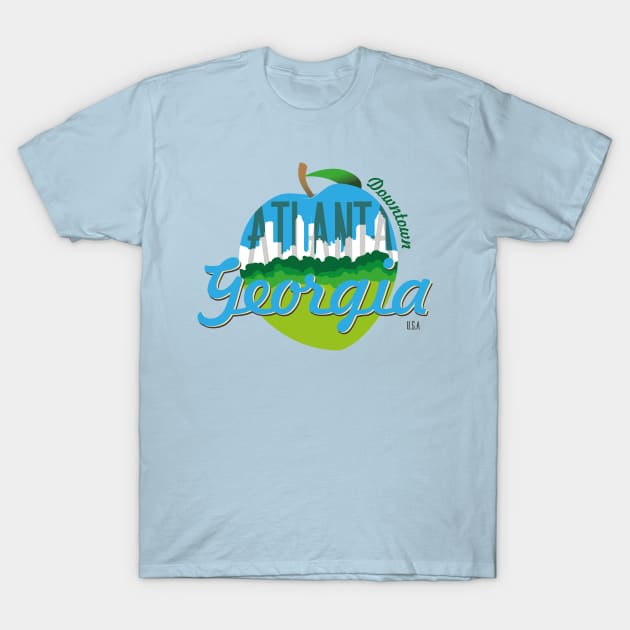 Downtown Atlanta T-Shirt by nielsrevers